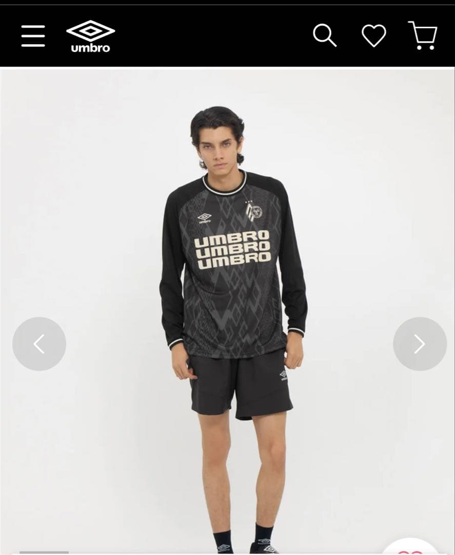 【THE THIRD by UMBRO】グラフィック長袖プラクティスシャツ