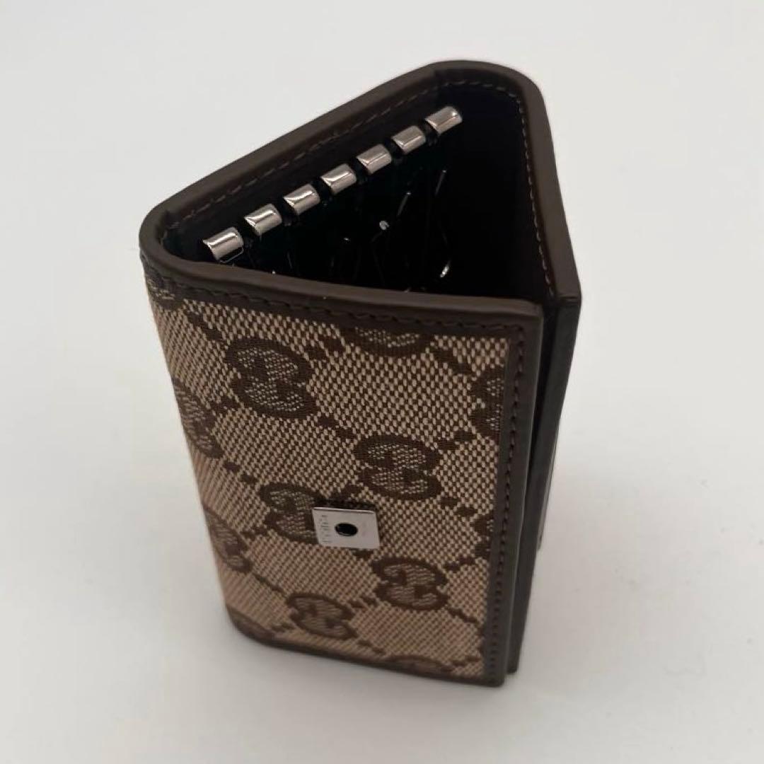 《新品》GUCCI グッチ GGモノグラム 6連 キーケース ブラウン