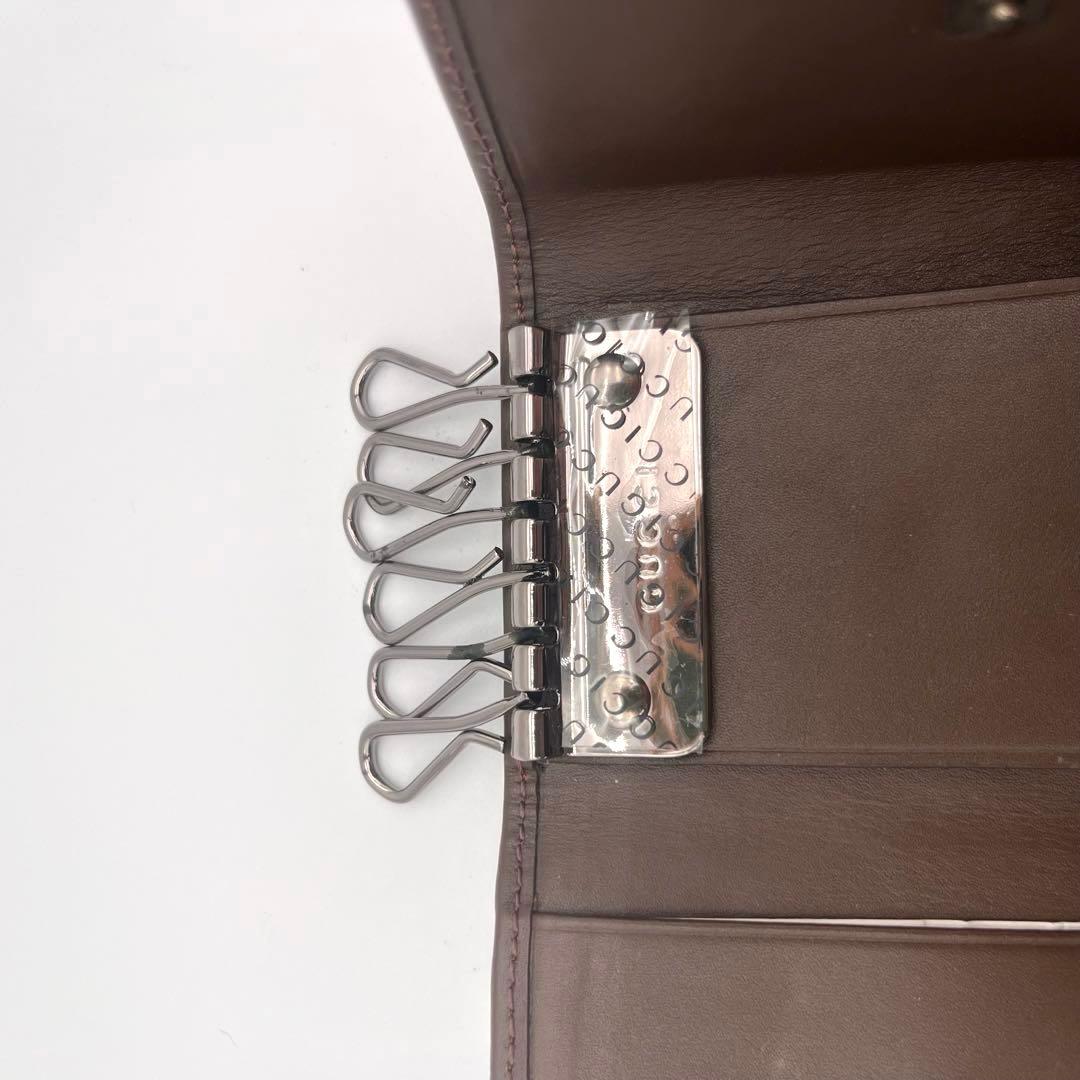 《新品》GUCCI グッチ GGモノグラム 6連 キーケース ブラウン