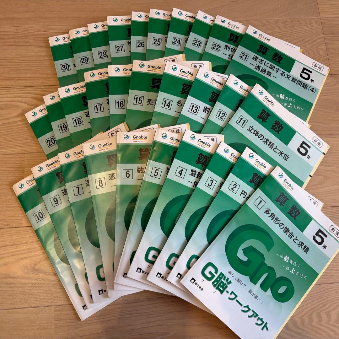 【全30冊解答つき】G脳グノワークアウト5年算数【新版】