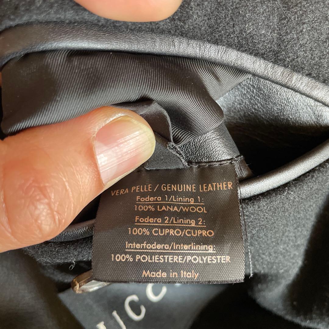 someslashthings GUCCI ブラック レザー ジャケット