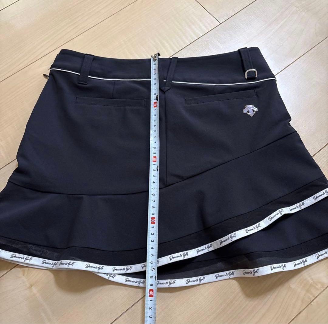 デサント【LUXE】ゴルフ　モックネックシャツ　スカート　上下2点セット　L/M