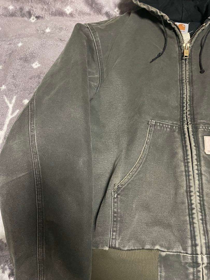 【USA製】Carhartt アクティブジャケット　J58MOS モスグリーン