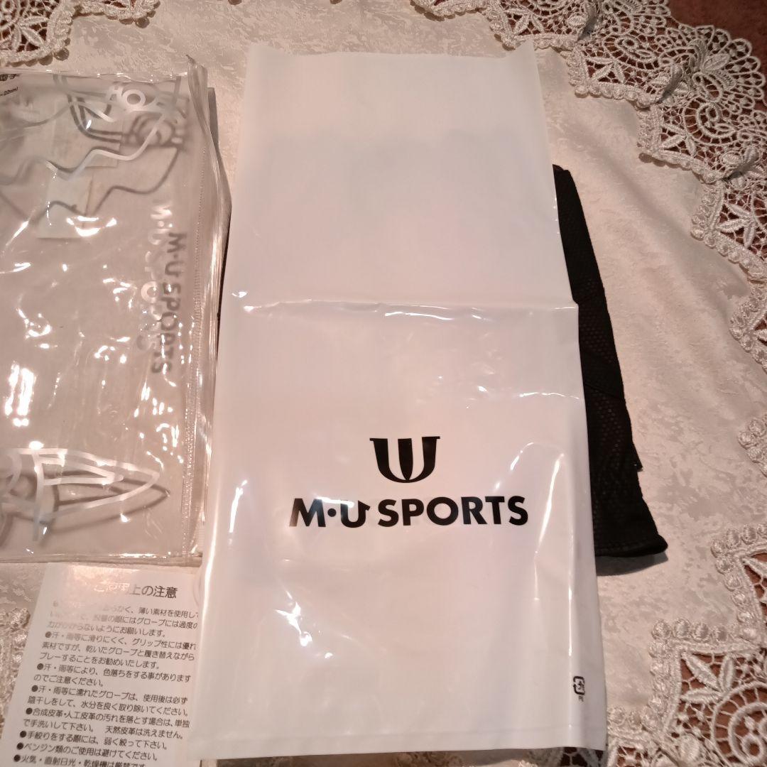 MU SPORTS ゴルフグローブ 手袋 Ｌ 21〜22cm　ブラック/レッド