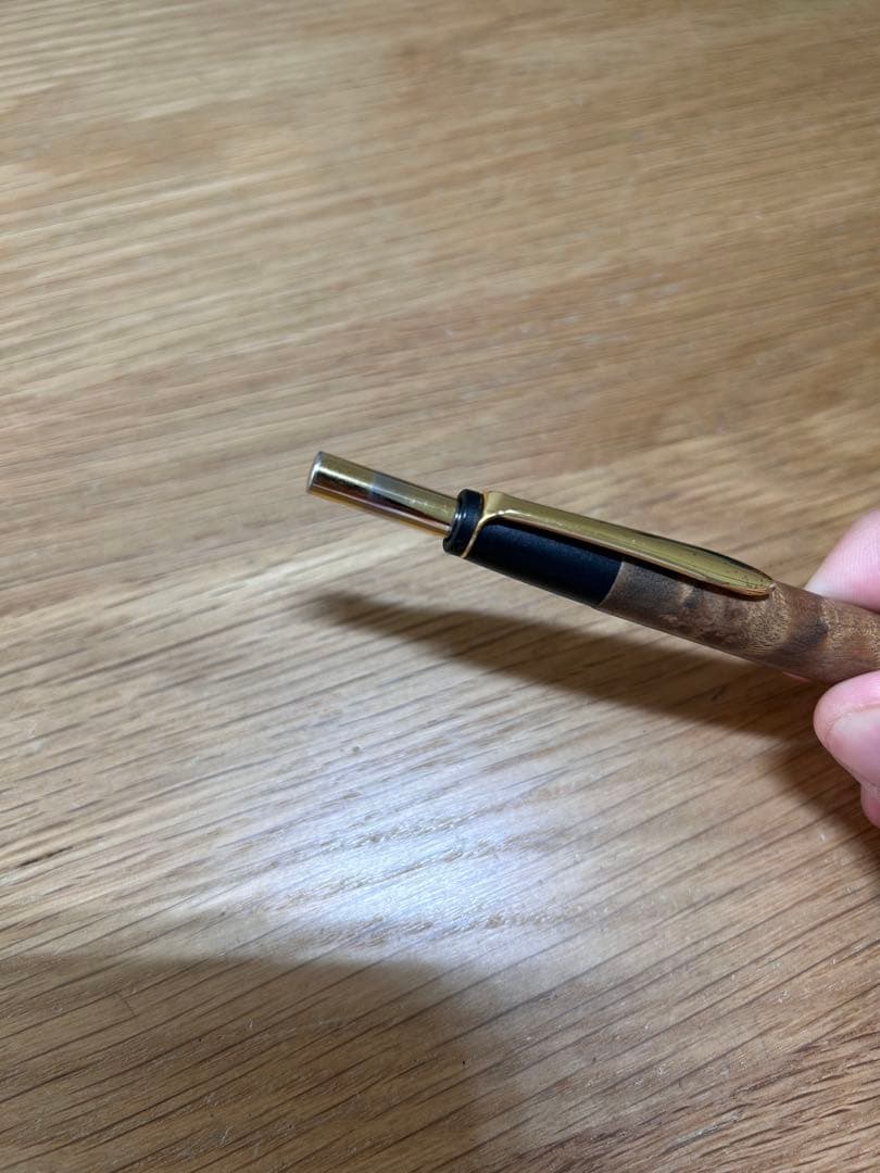 【上杢】ボナンペンマーブルウッドシャープペン0.5mm 真鍮金具 野原工芸 似