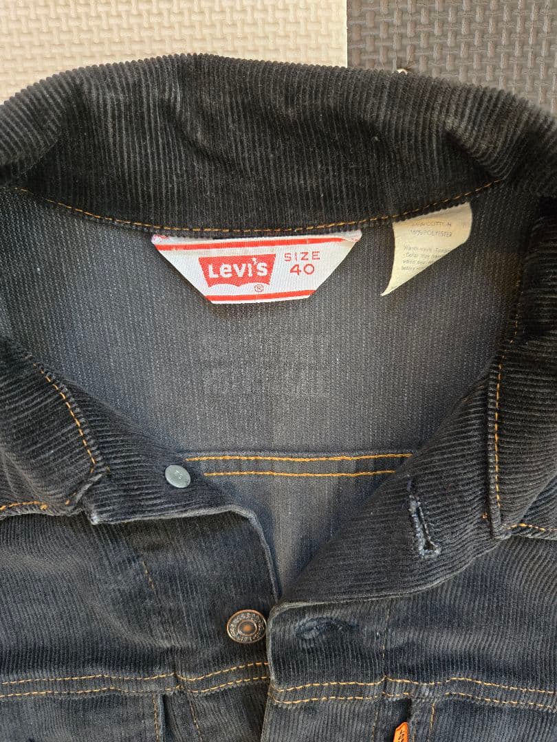 【非売品】70s Levi's 70505 / ブラックコーデュロイジャケット
