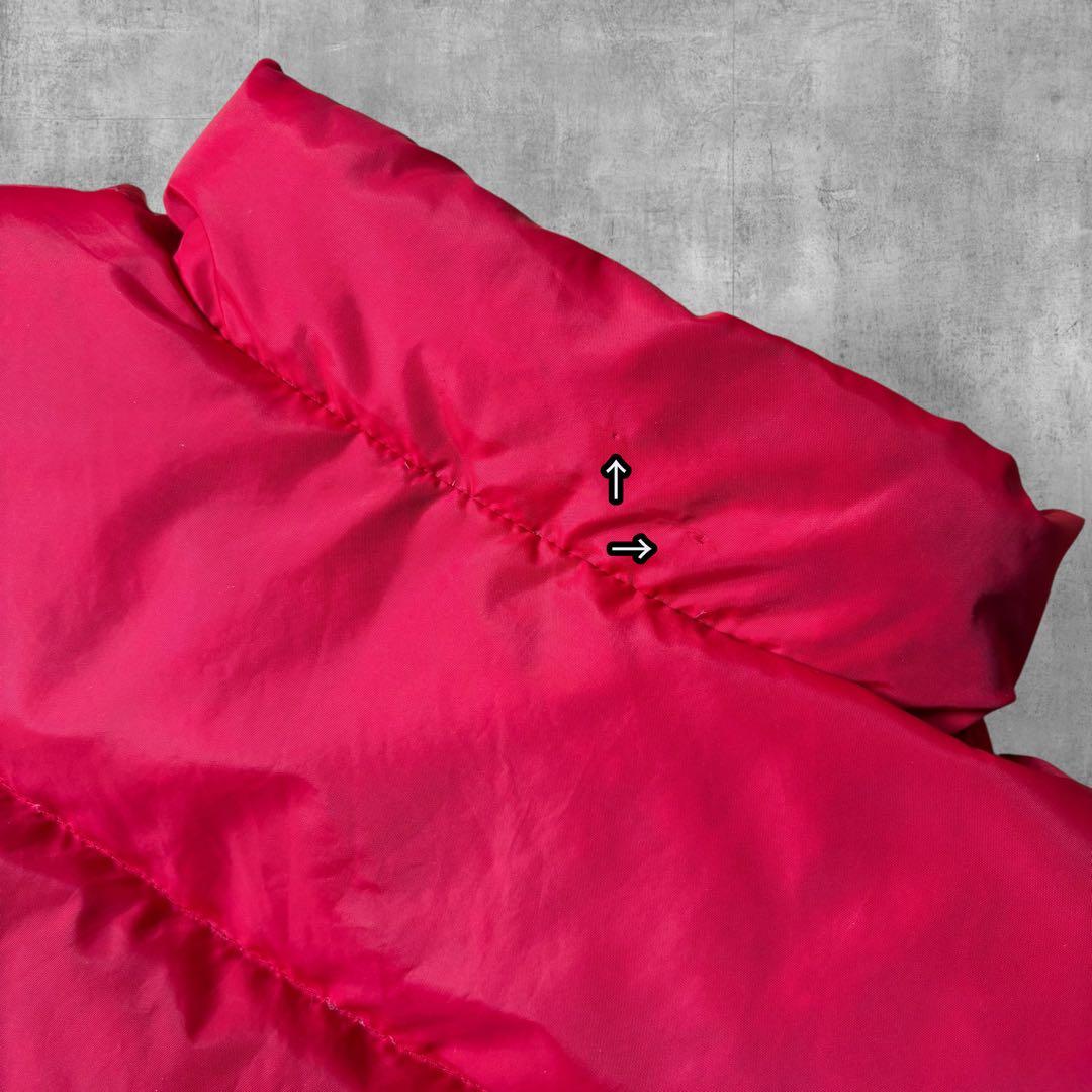【USA製】80s Woolrich ウールリッチ ダウンベスト 希少レッド　L