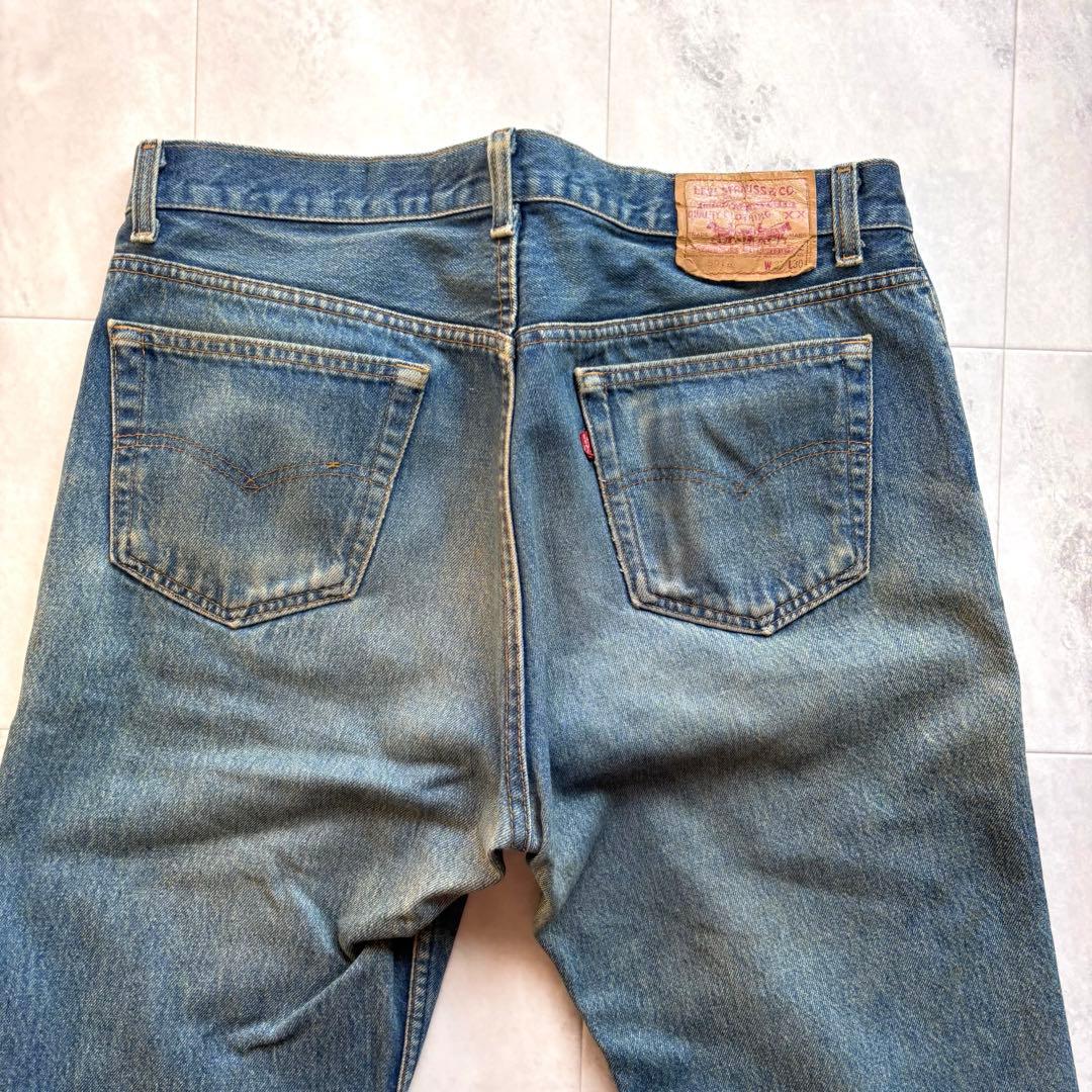 【USA製】リーバイス501 36×30 ナイロンフットボタン 赤文字 デニム