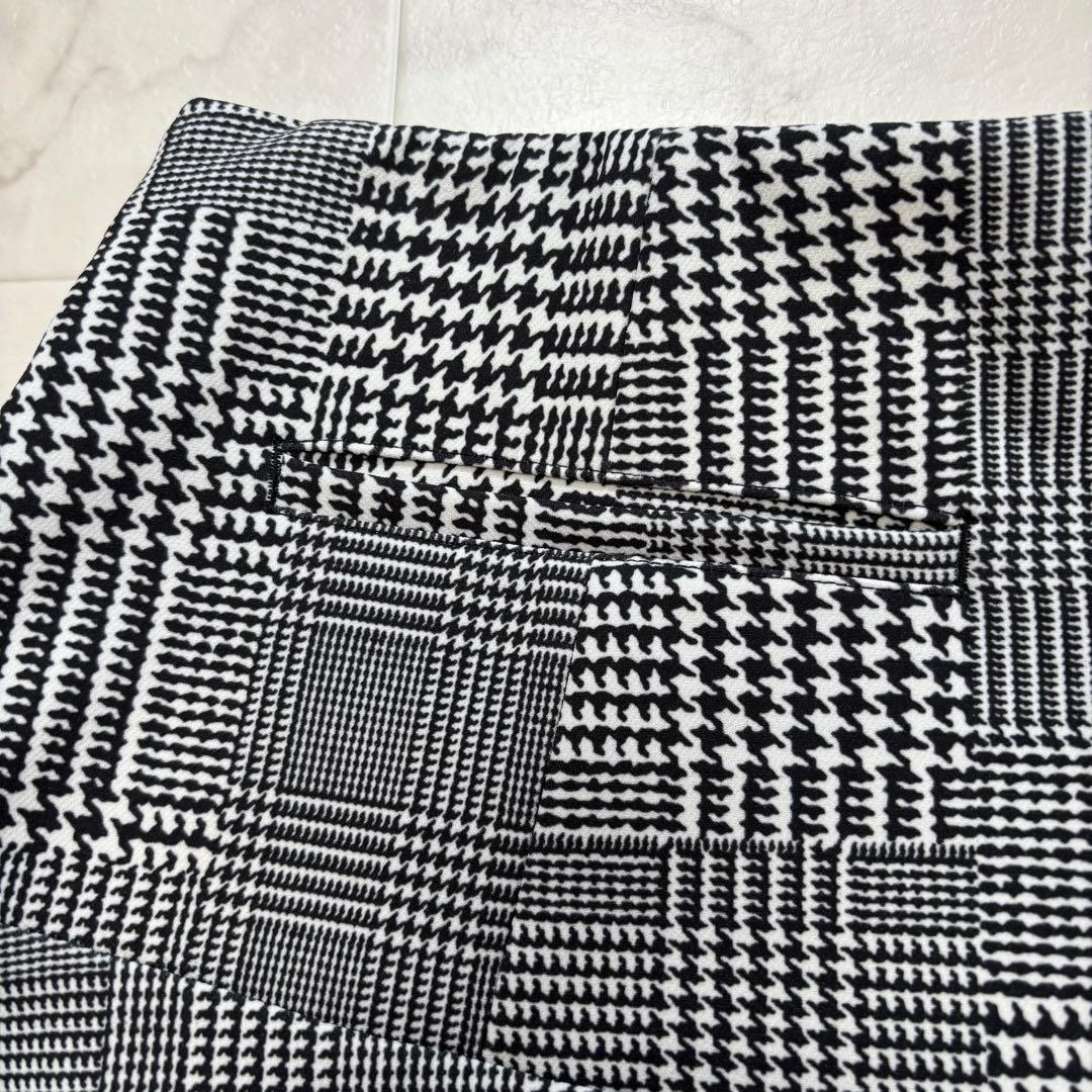 【美品】POLOGOLF 千鳥格子 チェック柄 ゴルフスカート スコート 黒 M