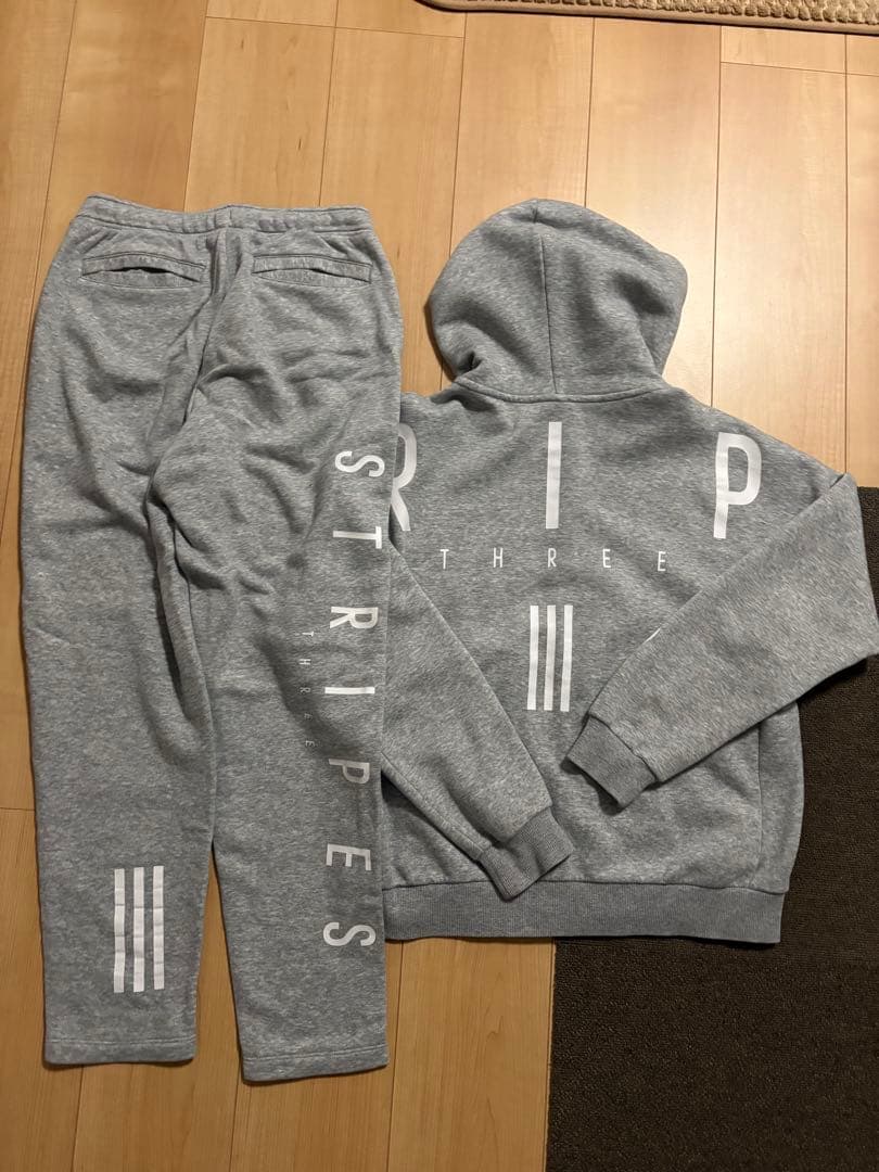 【美品】adidas レディース グレー ジャージ上下セット