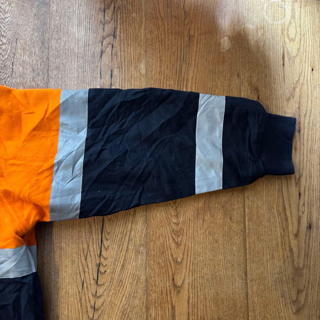 CPB ワークジャケット 2XL オレンジ ブラック 反射テープ 3M 古着
