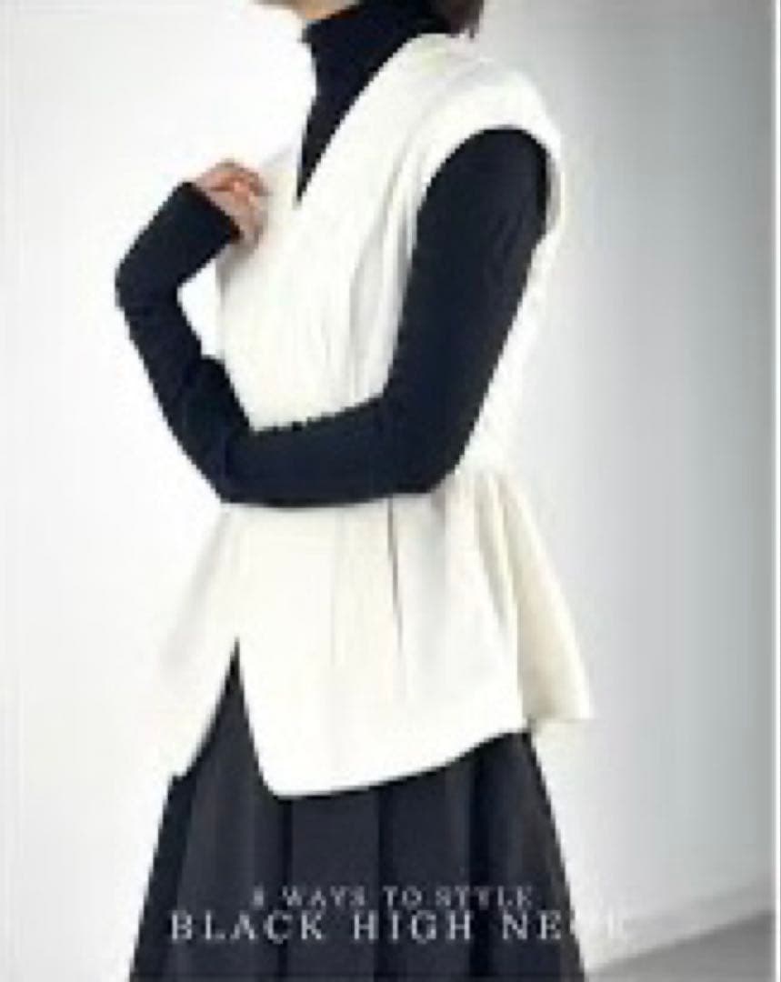 美品♡SHE Tokyo / Owen white 0 ベスト　ジレ　ペプラム