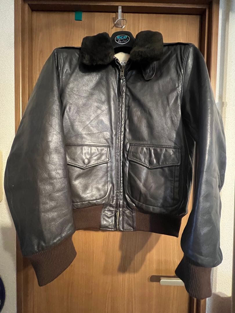 た*く様 L.L.Bean ダークブラウン レザーG-1ジャケット Lサイズ