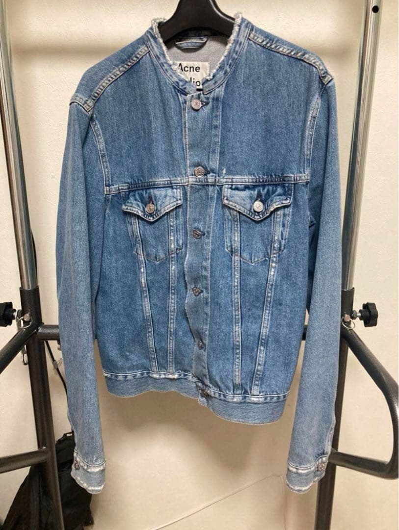 【Acne studious】BTSテテ着用　ノーカラーデニムジャケット