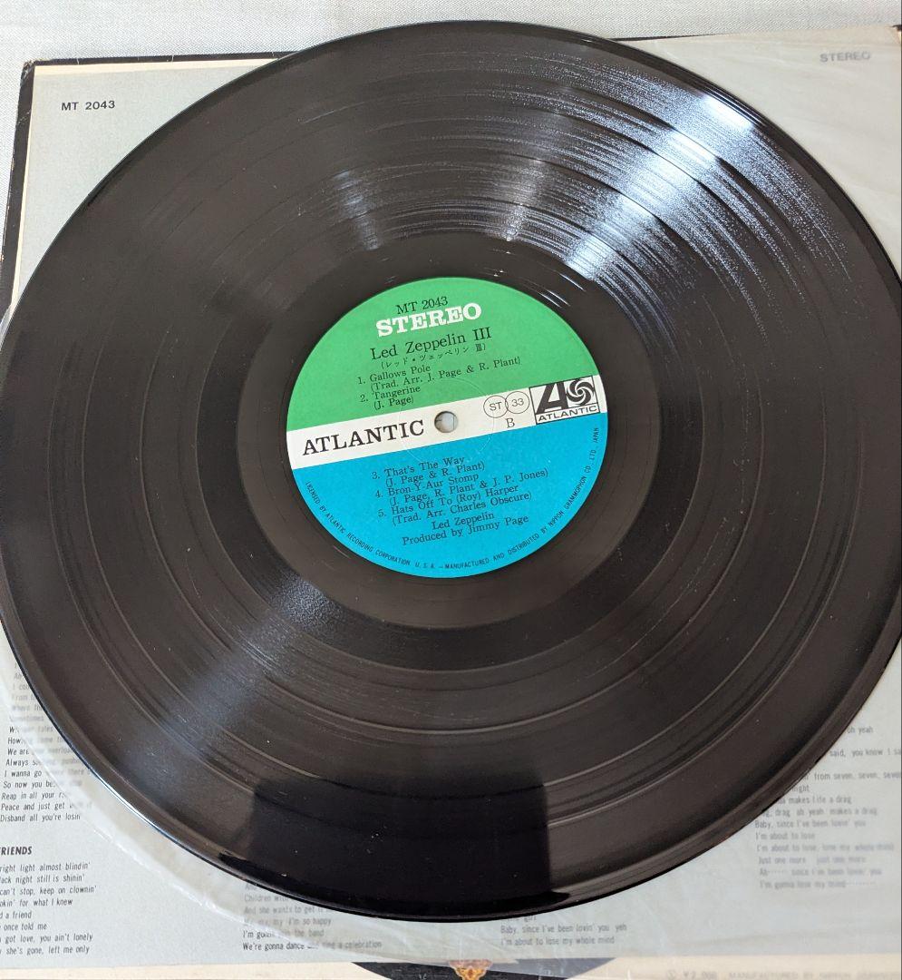 希少初盤 レッド・ツェッペリン III レコード 日本グラモフォン