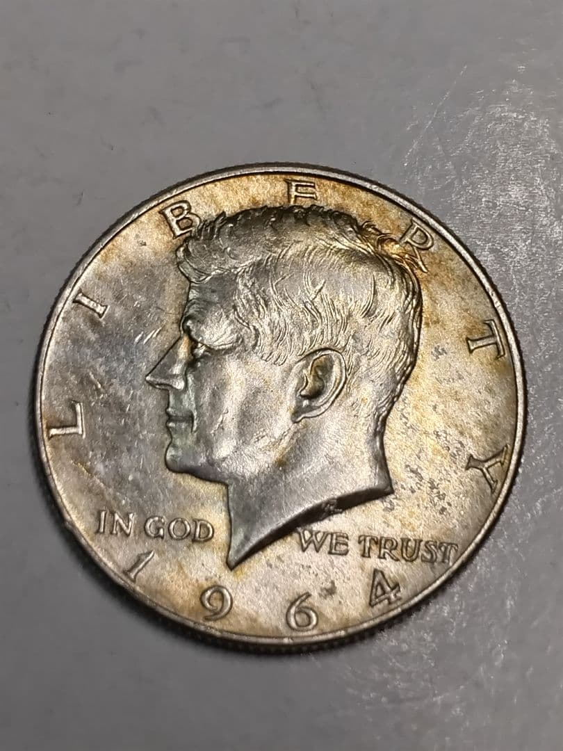 hab002 1964年 ケネディ・ハーフダラー 2枚セット 銀貨