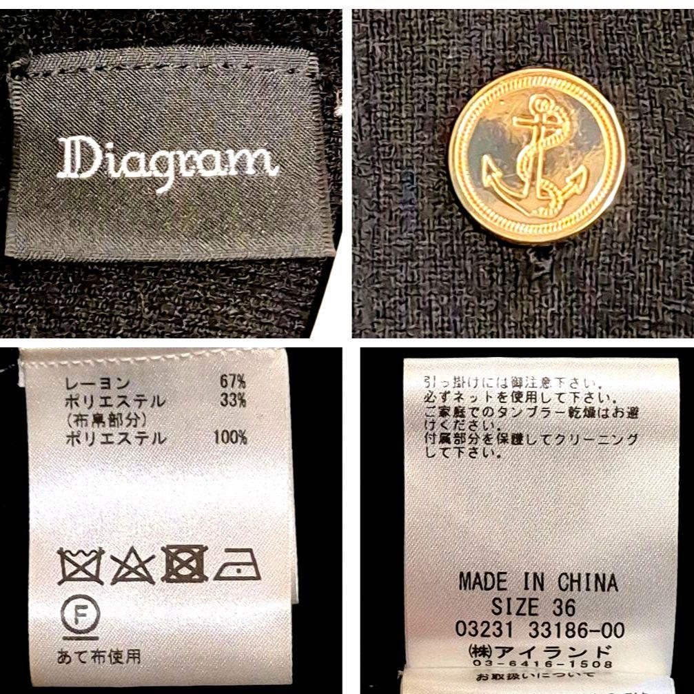 Diagram ダイアグラム バックプリーツニットワンピース SIZE 36