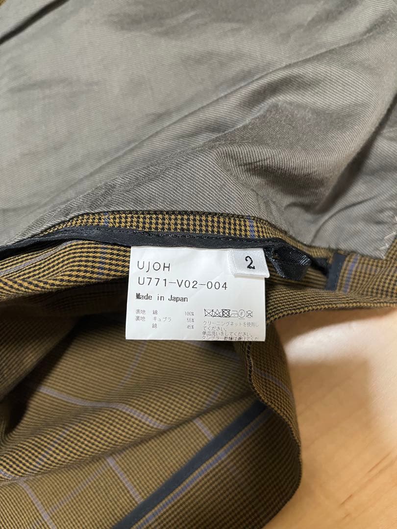 ブラウンチェック ダブルブレストベスト