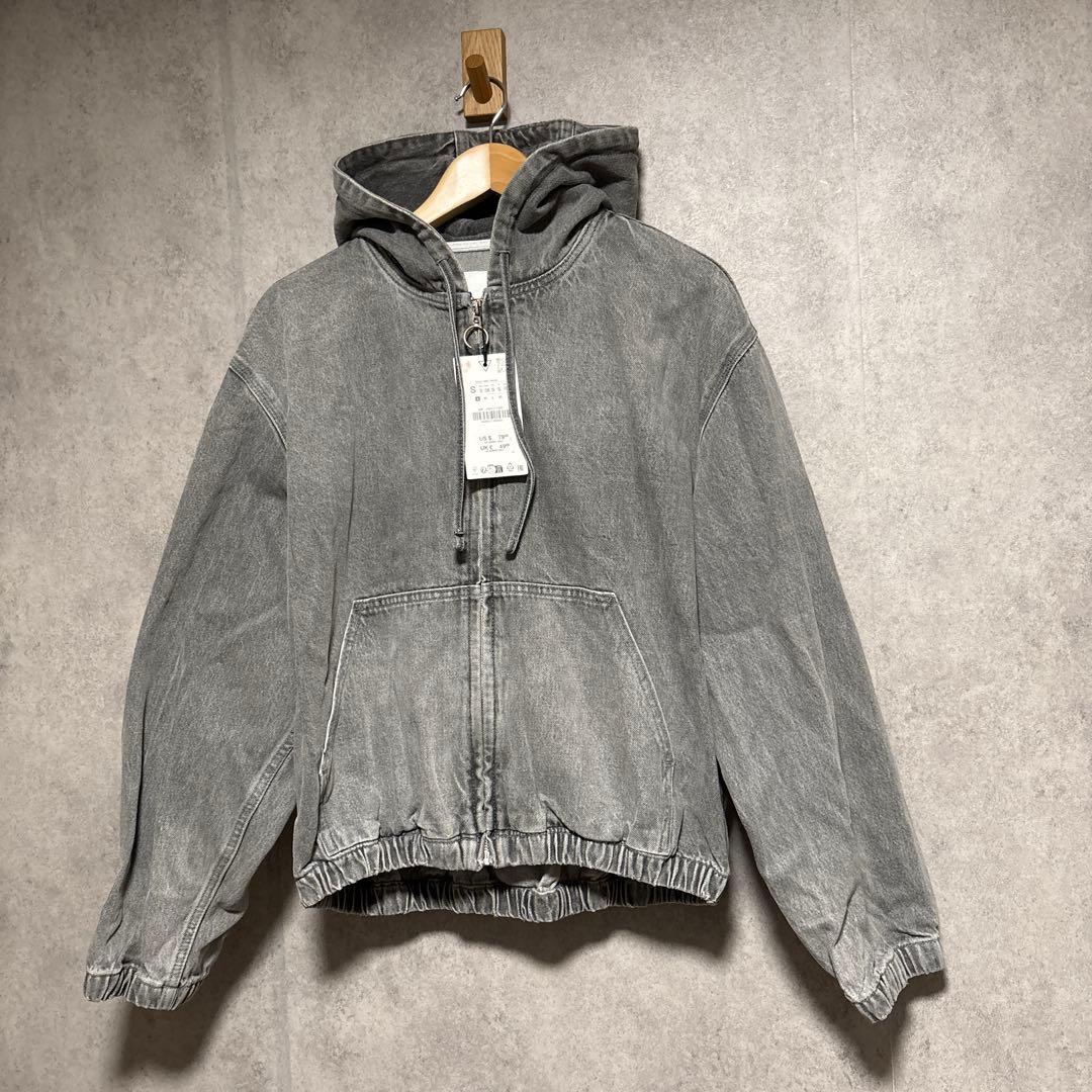 ZARA ザラ ウォッシュド フード付きジャケット S