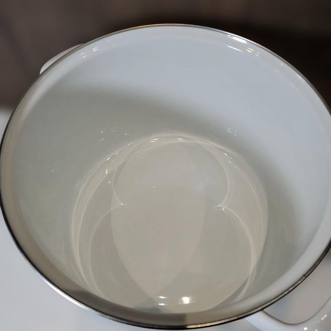 未使用品　EJIRY ピース　蒸し兼用鍋　蒸し茶碗付き　24cm　ほうろう
