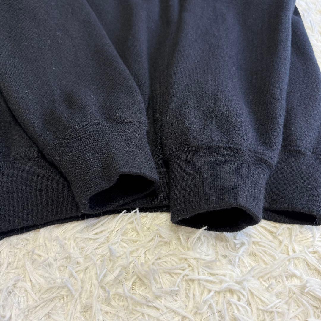【ジーフォア】美品 ニットセーター 裏地付 カシミヤ混 3サイズ メンズ