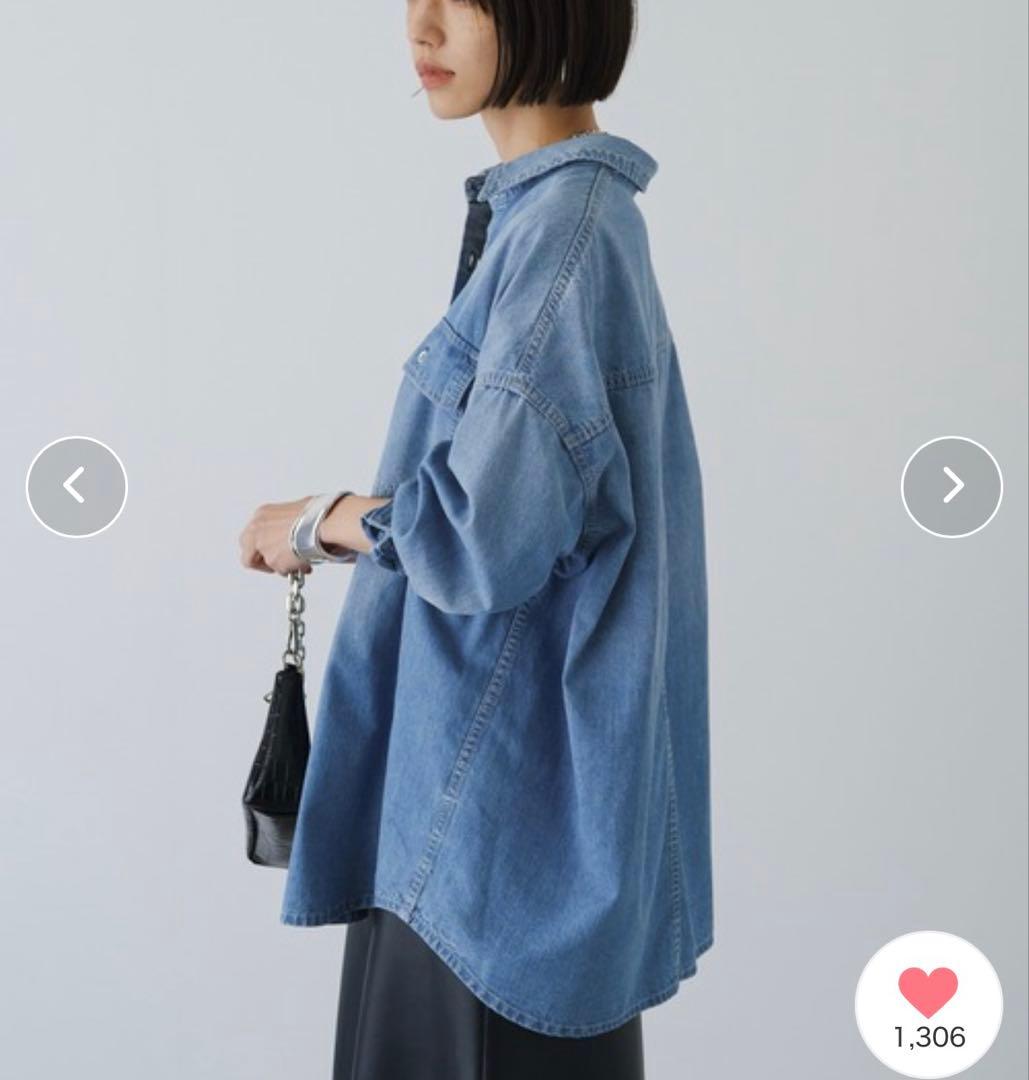 美品 ラウンジドレス オーバーデニムシャツ