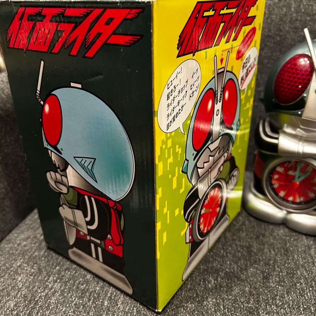 リズム時計工業　仮面ライダー１号　目覚まし時計　簡易動作確認済　本郷猛　藤岡弘