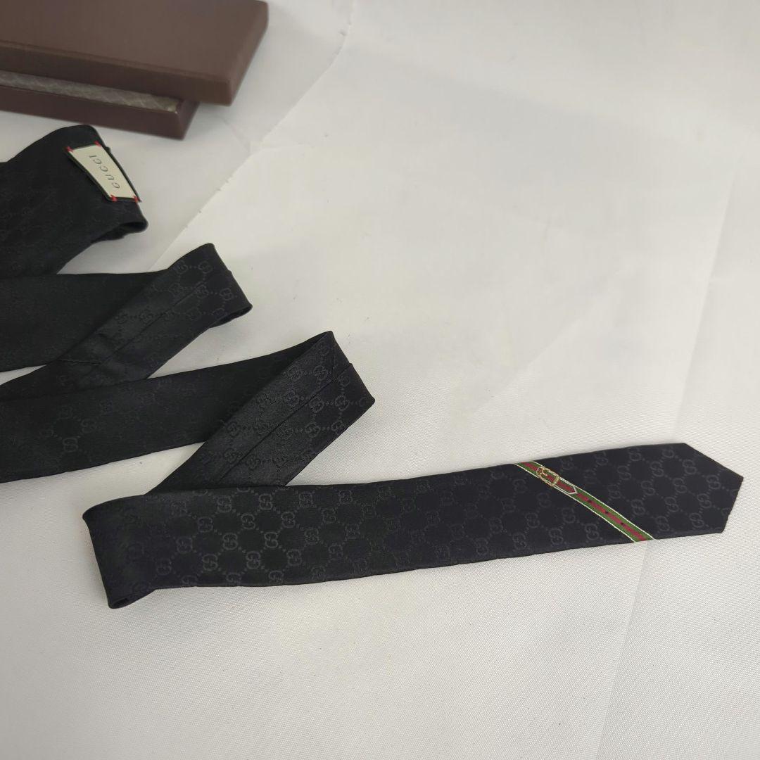 【美品】GUCCI グッチ GG柄 ロゴ 総柄 ネクタイ