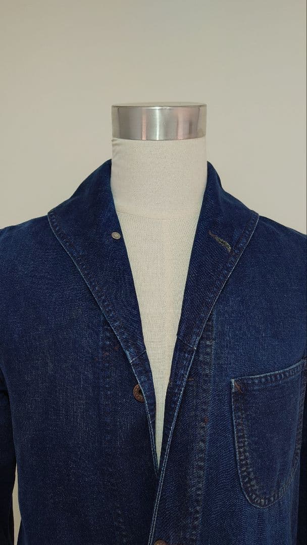RRL ショールカラーデニムジャケット size2 xs相当 ネイビー