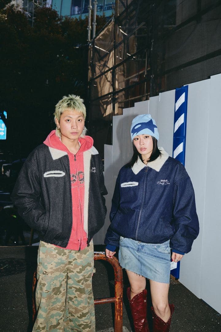 R*6様 新品 9090 Bullet Logo Boa Denim Jacke