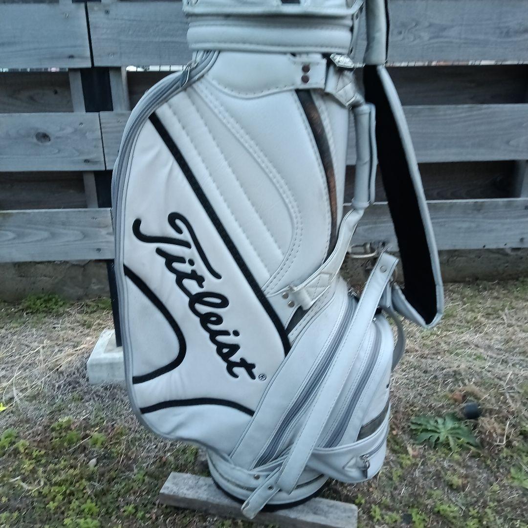 タイトリスト　本革　Titleist ホワイト キャディバッグ