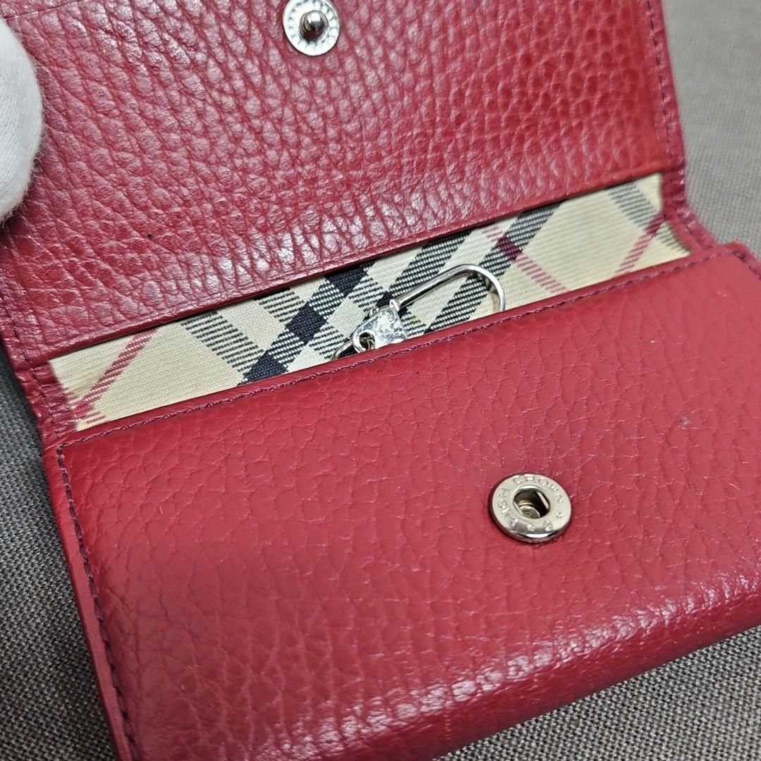 BURBERRY バーバリー キーケース ロゴ ボルドー レザー 4連