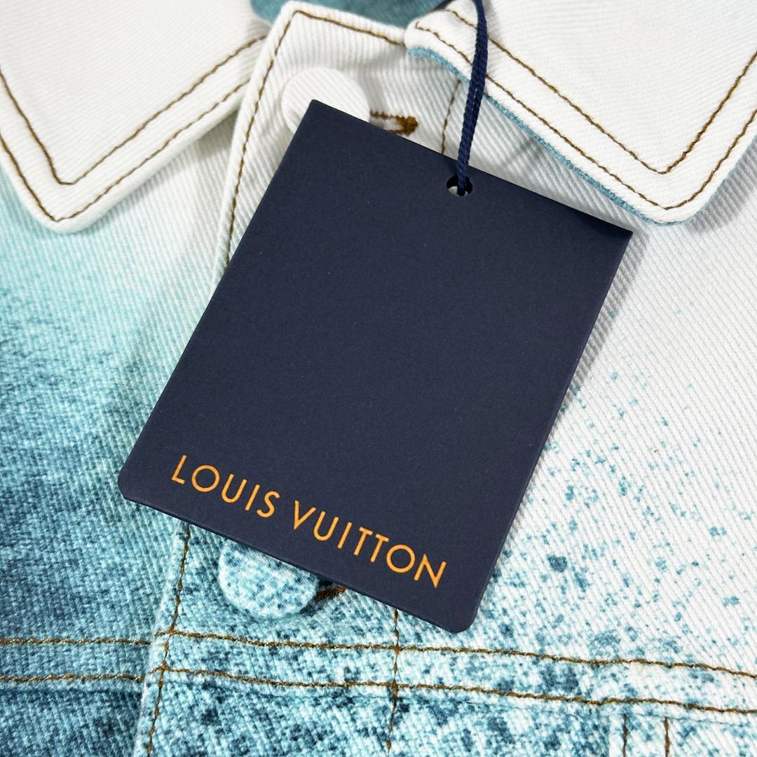 LOUIS VUITTON 23SS スプレーモノグラムデニムジャケット 50
