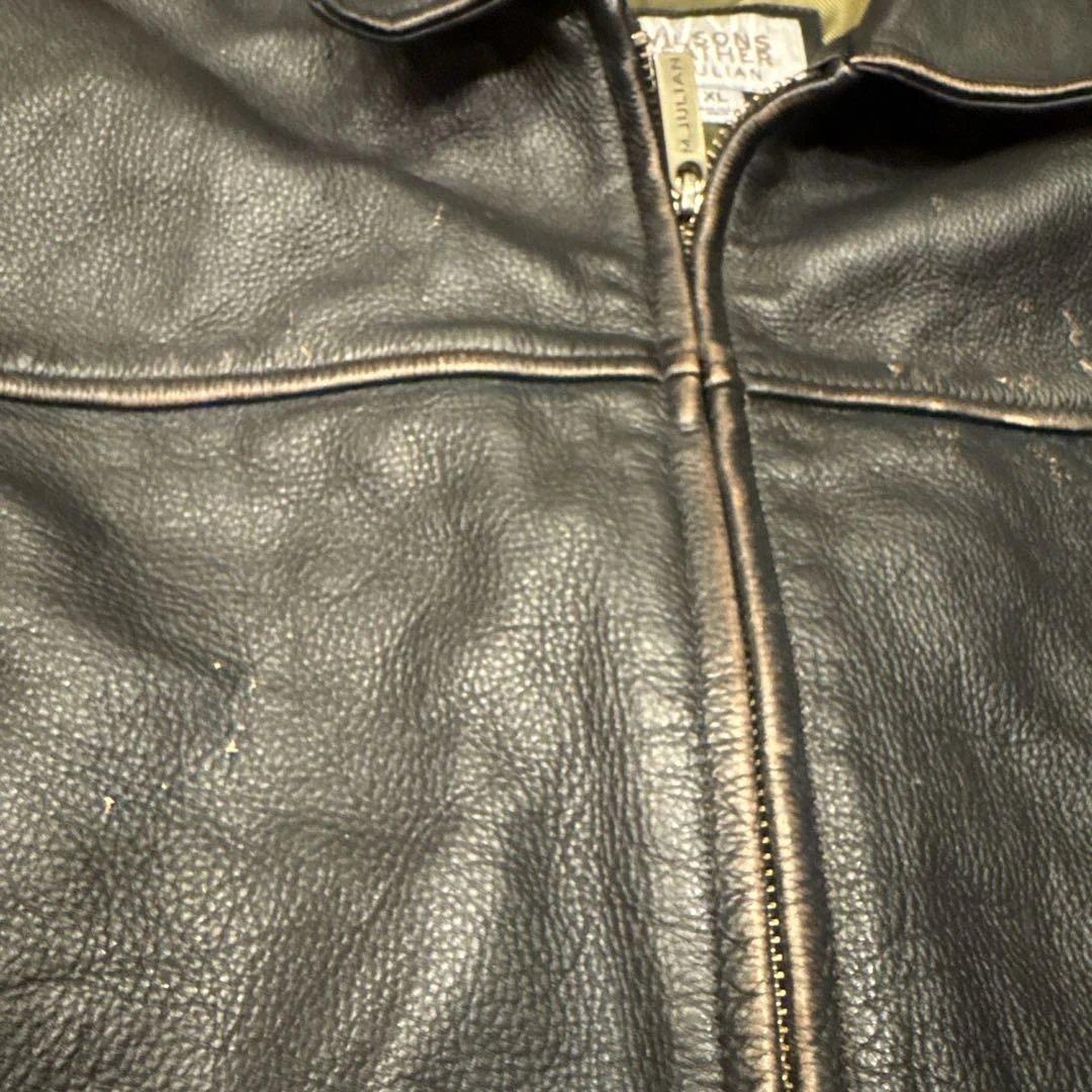 WILSONS LEATHER 肉厚ブラックレザージャケット XL