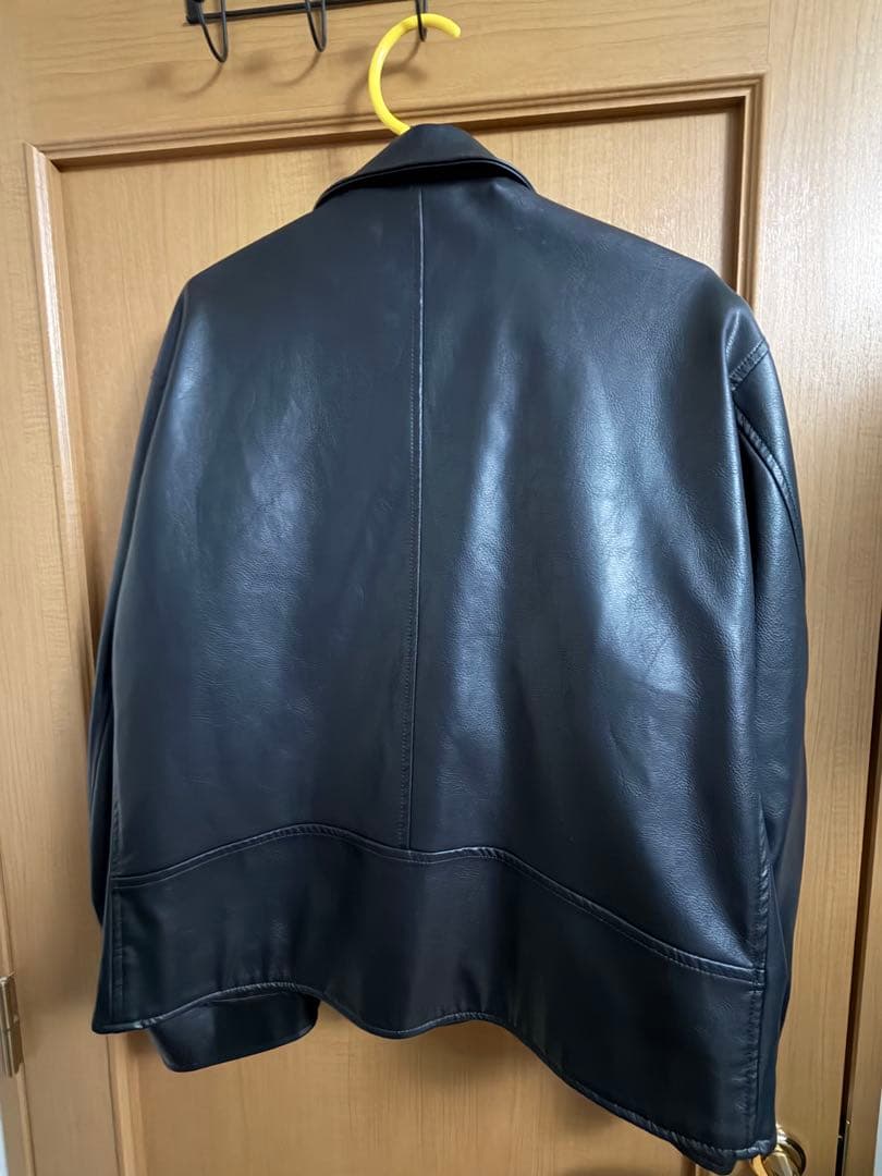CLEL ダブルライダースジャケット メンズ レザージャケット S ブラック