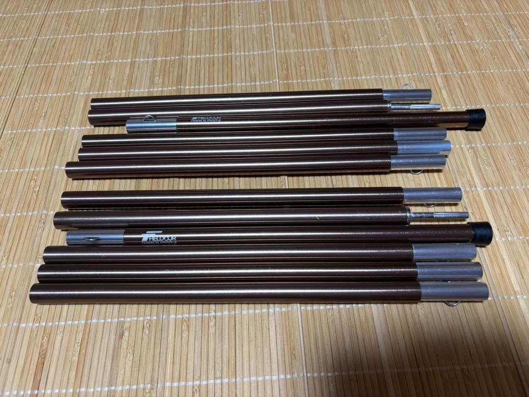 アルミ製 タープ・テントポール×4本セット φ32×280㎝ 　φ16×180㎝