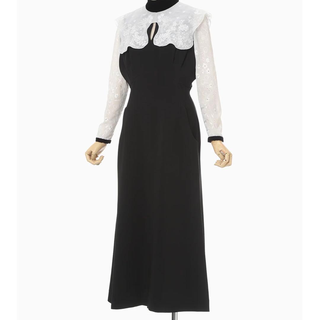ワンピース mame kurogouchi Embroidery Collar Dress