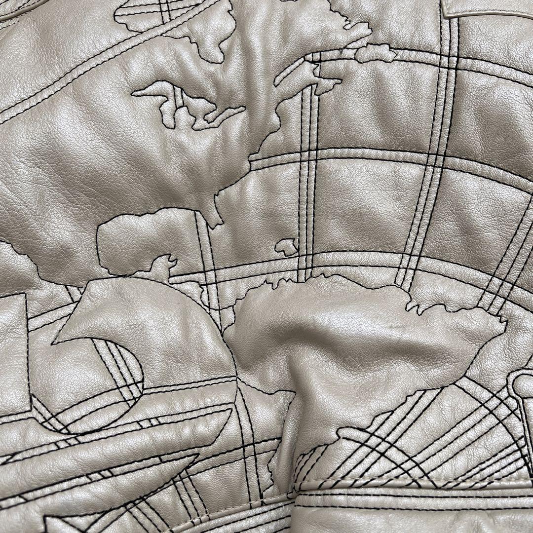 AL WISSAM アルウィッサム　レザージャケット　ブルゾン　総柄　4XL