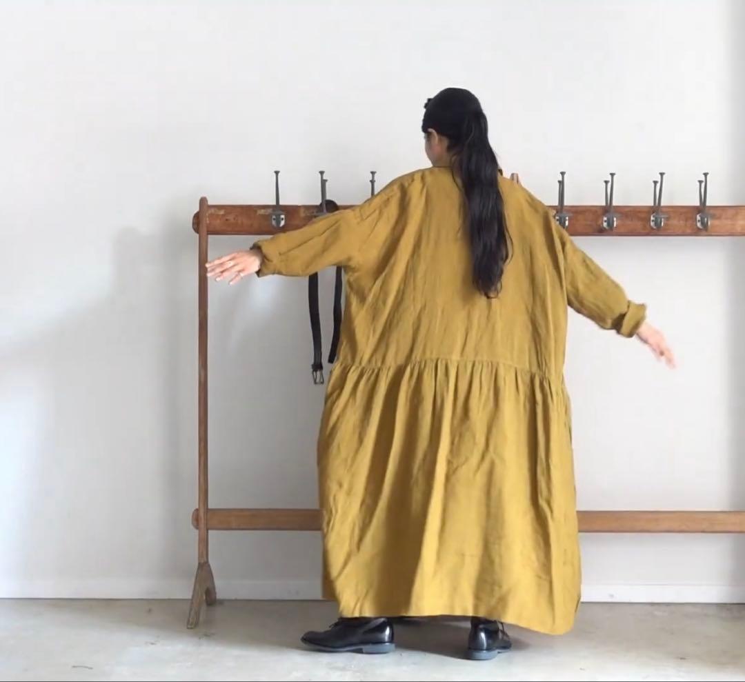 ICHI Antiquites イチアンティークス リネン シャツワンピース