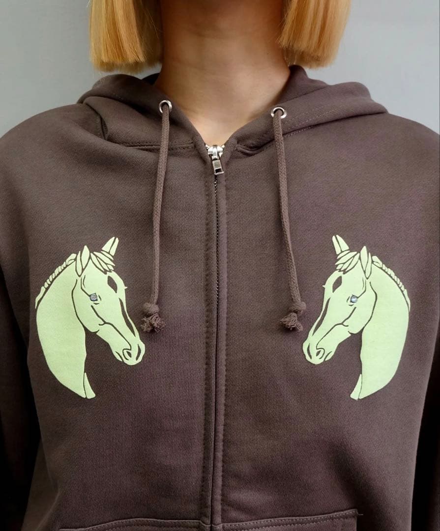 トップス Labyrins Dont Cry Horse Zip Hoodie