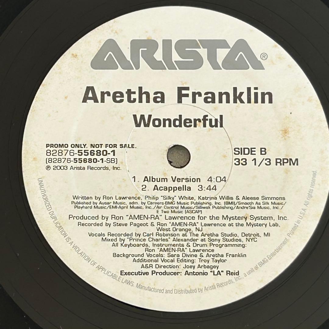 Aretha Franklin \"Wonderful\" アナログレコード