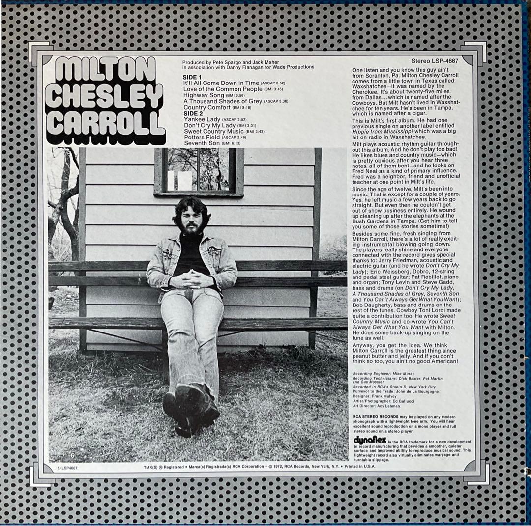 洋楽 MILTON CHESLEY CARROLL