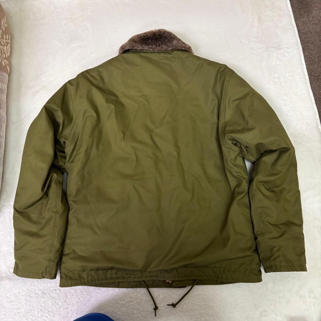 美品　BRITISH GREEN デッキジャケット　オリーブジャケット