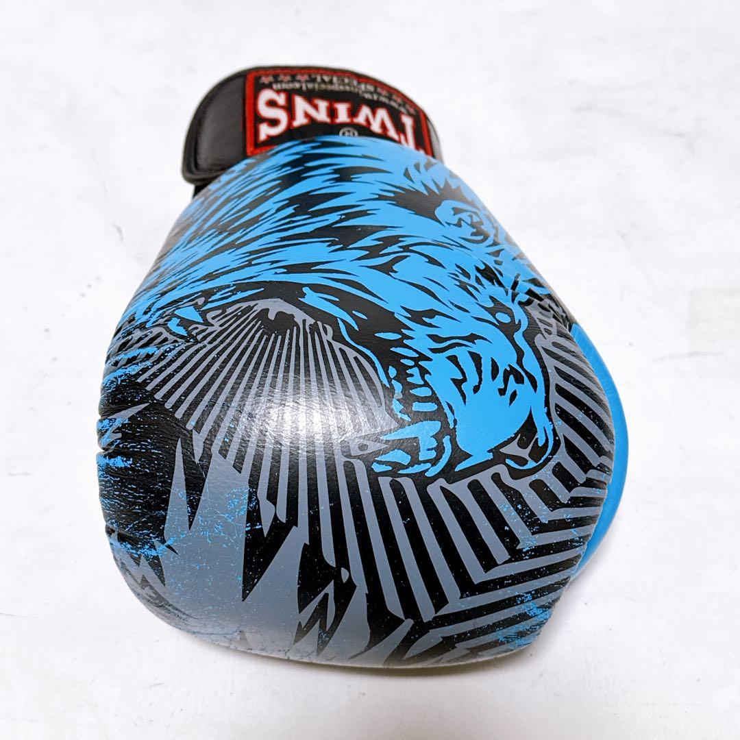 TWINS SPECIAL ツインズ ボクシンググローブ 16oz 黒青熊 本革