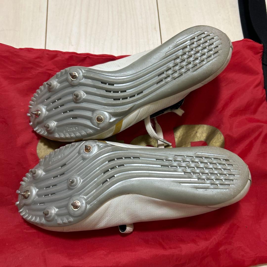 asics 陸上競技用スパイクシューズ ジェットスプリント　金白　23.5㎝