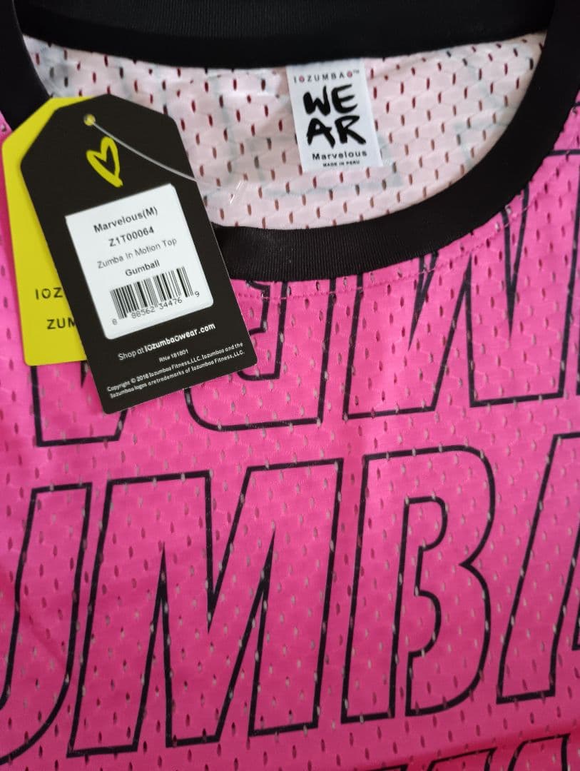 Lucy　ZUMBA メッシュ Tシャツ 蛍光イエロー、ピンクMサイズ4枚