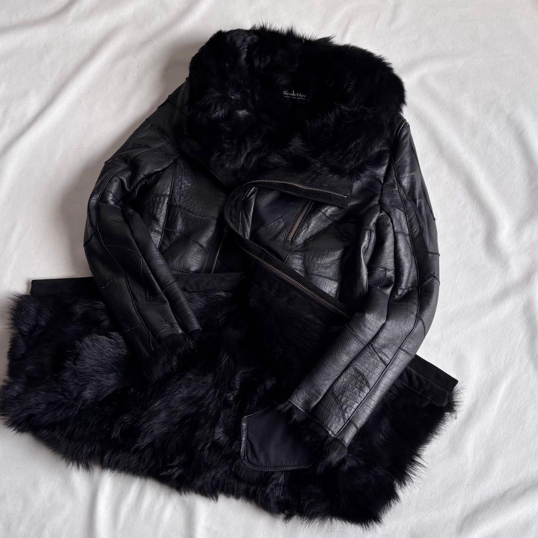 ジャケット・アウター 00s TORNADO MART patchwork mouton jacket