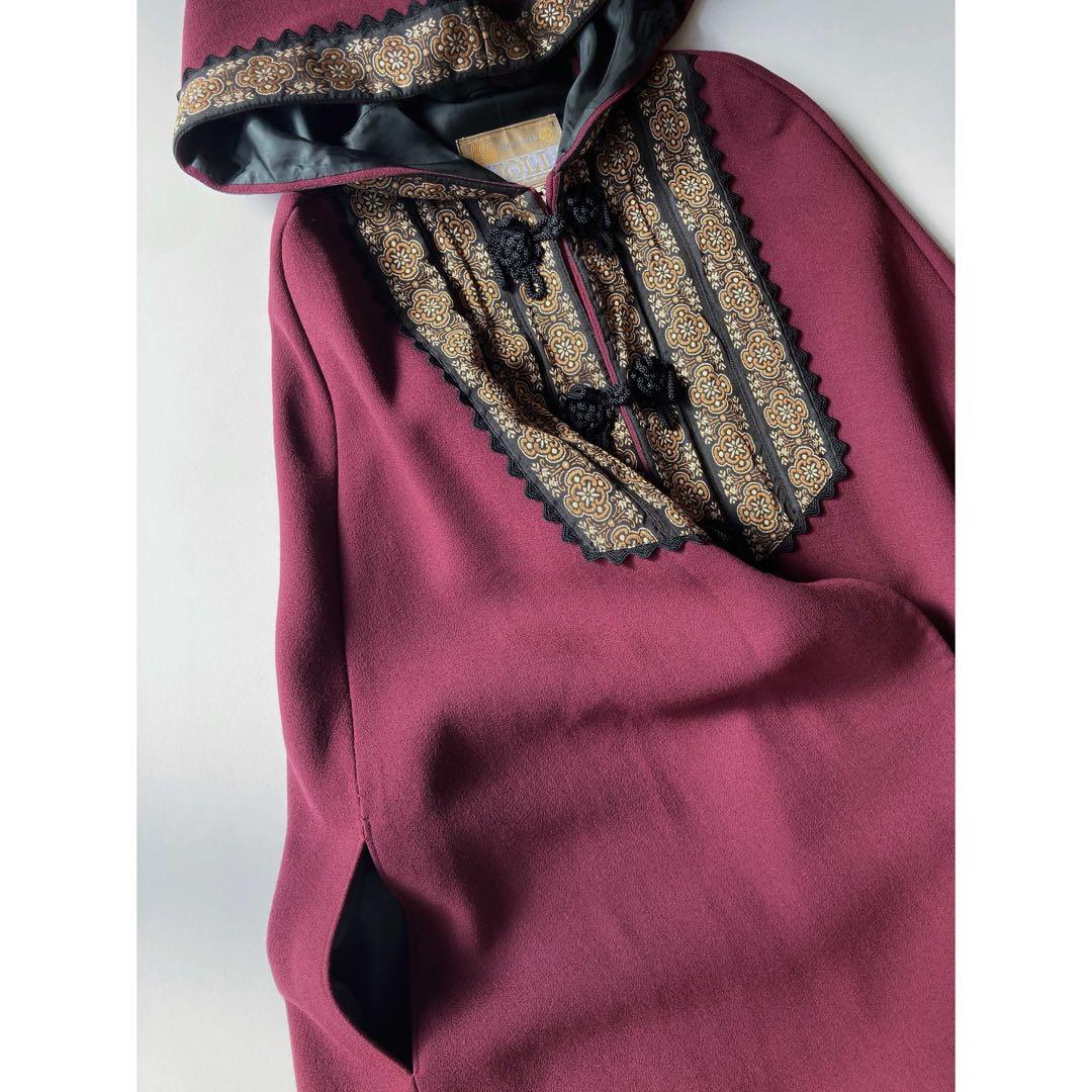 Used 50s-60s 重厚なウールダブルジョーゼット♡ チロリアンマント