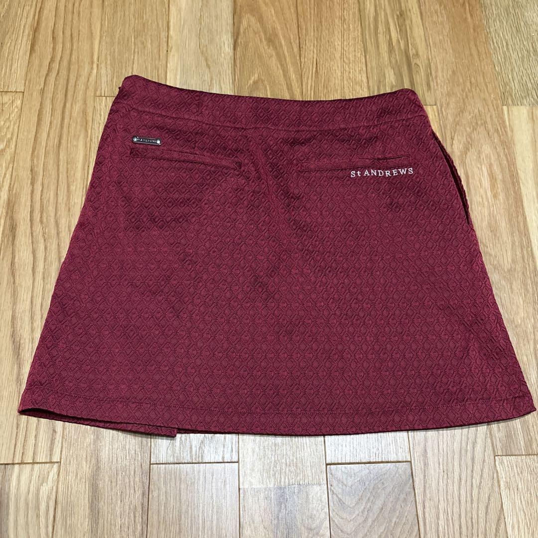 St ANDREWS サイズL ベルトデザイン ミニプリーツスカート