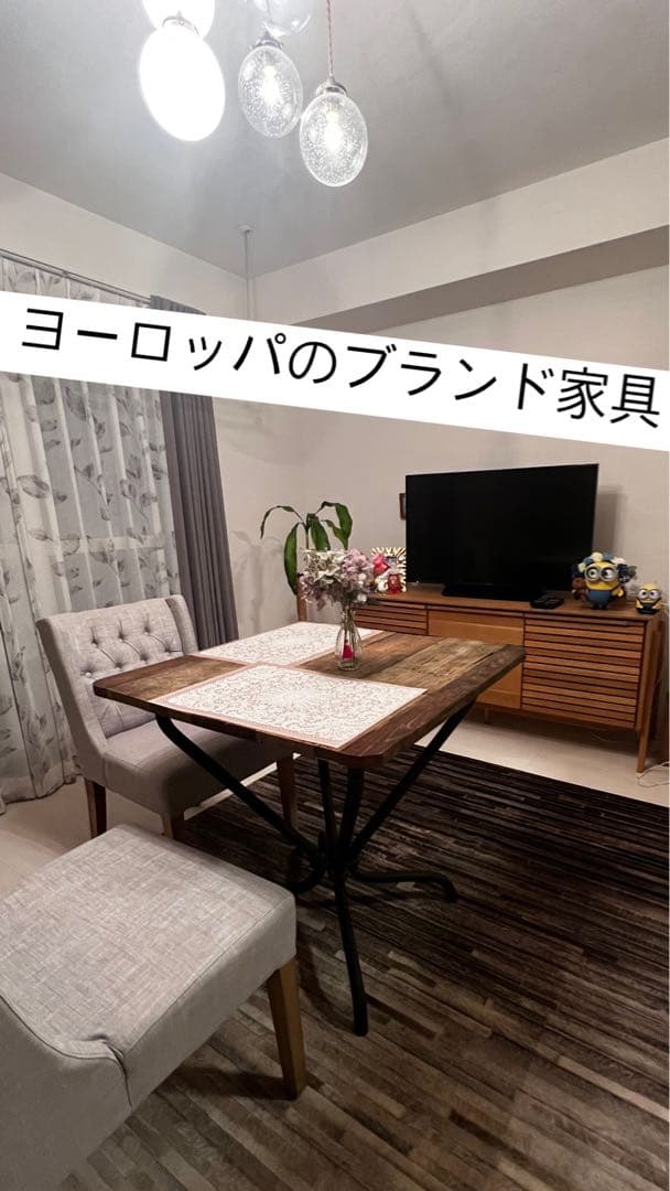 WOOOD 定価15万3360円 ヨーロッパ家具 アイアンテーブル